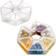 thumbnail image 1 of Organizador de Pastillas MEDca Semanal 7 Días, Pack de 2, Diseño Heptagonal Redondeado, Transparente, Portátil, 10,2 x 10,2 cm, 1 of 9