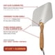 thumbnail image 2 of Pizza Peel Old Stone Pizza Kitchen, aluminio, 14 x 16 pulgadas, 2 of 7