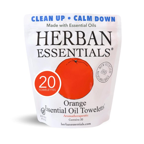 Toallitas y toallitas Herban Essentials Aceite esencial de naranja