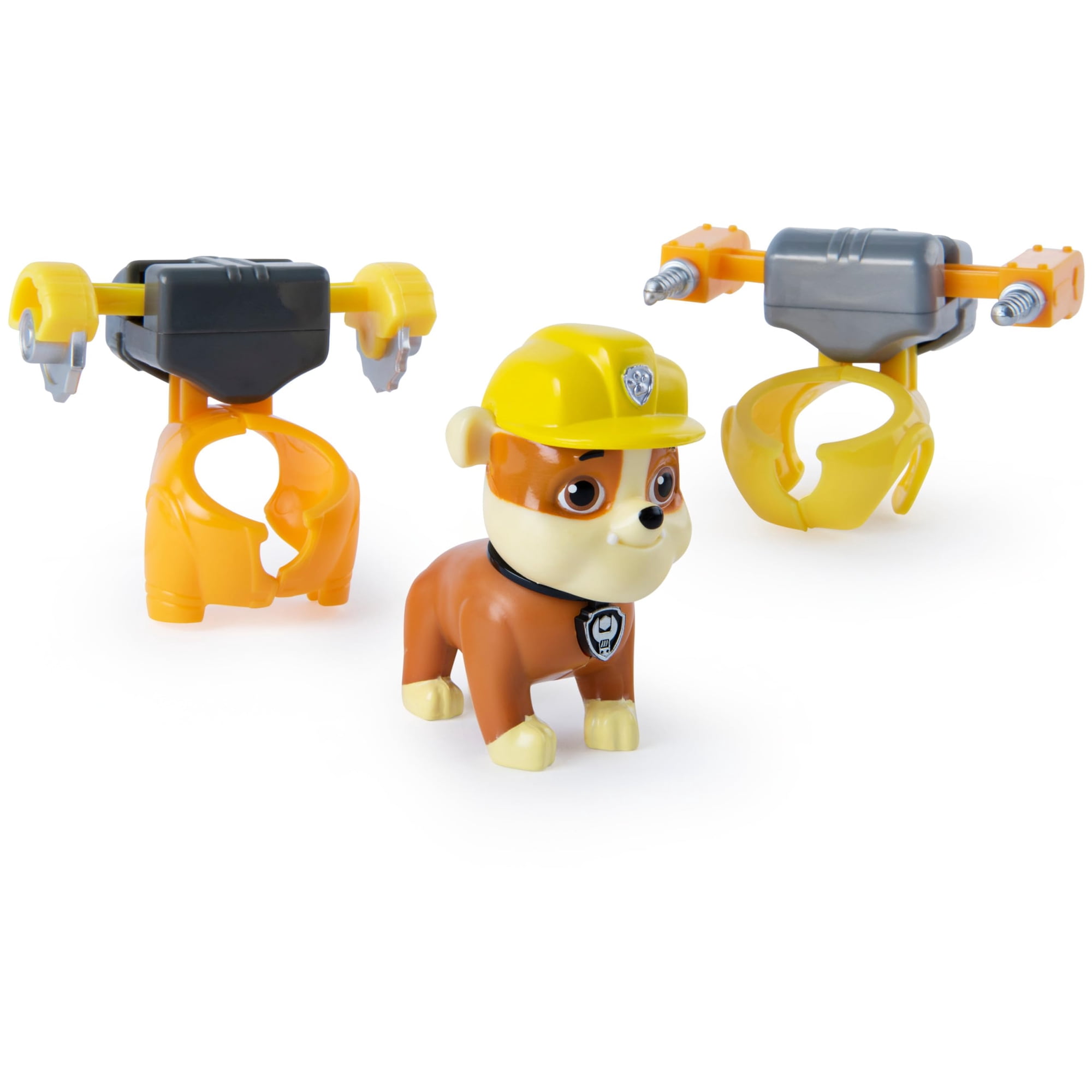 Figura De Rubble De Paw Patrol Con 2 Uniformes Para Colocar