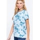 thumbnail image 2 of Saronite Top de Jersey de Algodón de Manga Corta con Estampado Tie-dye, Azul Agua (para Mujer), 2 of 4