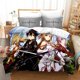 thumbnail image 1 of Sword Art Online Anime Quilt Duvet Cover Set Home Textiles Doona Cover3-Piece Bedding Set, 1 of 4