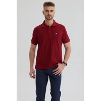 Fashionspark - Polera Hombre Piqué Básica Lisa Burdeo - V