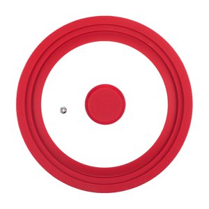 Magideal - Tapa Tapa Universal Tapas De Cubierta Templada Piezas De Utensilios De Cocina Tapa De Sartén Tapa De Sartén De Repuesto De Silicona Para Sarté Rojo 31Cm