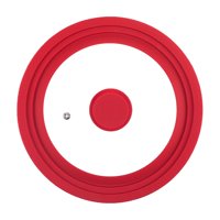 Magideal - Tapa Tapa Universal Tapas De Cubierta Templada Piezas De Utensilios De Cocina Tapa De Sartén Tapa De Sartén De Repuesto De Silicona Para Sarté Rojo 21Cm
