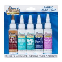 Pegamento Adhesivo Aleene'S Tacky Pack Para Tela, 5 Unidades, 20 Ml, Transparente