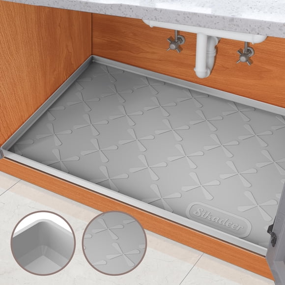 Alfombrilla Para Debajo Del Lavabo Impermeable Silicona 34 X 22 Pulgadas