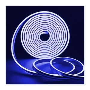 Genérico - Cinta Led Tira Neon Flex 5 Metros 12V Luz Azul Oscura