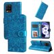 thumbnail image 1 of Funda tipo cartera FOXDOCK para Realme 8 Pro , diseño girasol en relieve, cuero PU, cierre magnético, soporte y tarjetero, 1 of 5