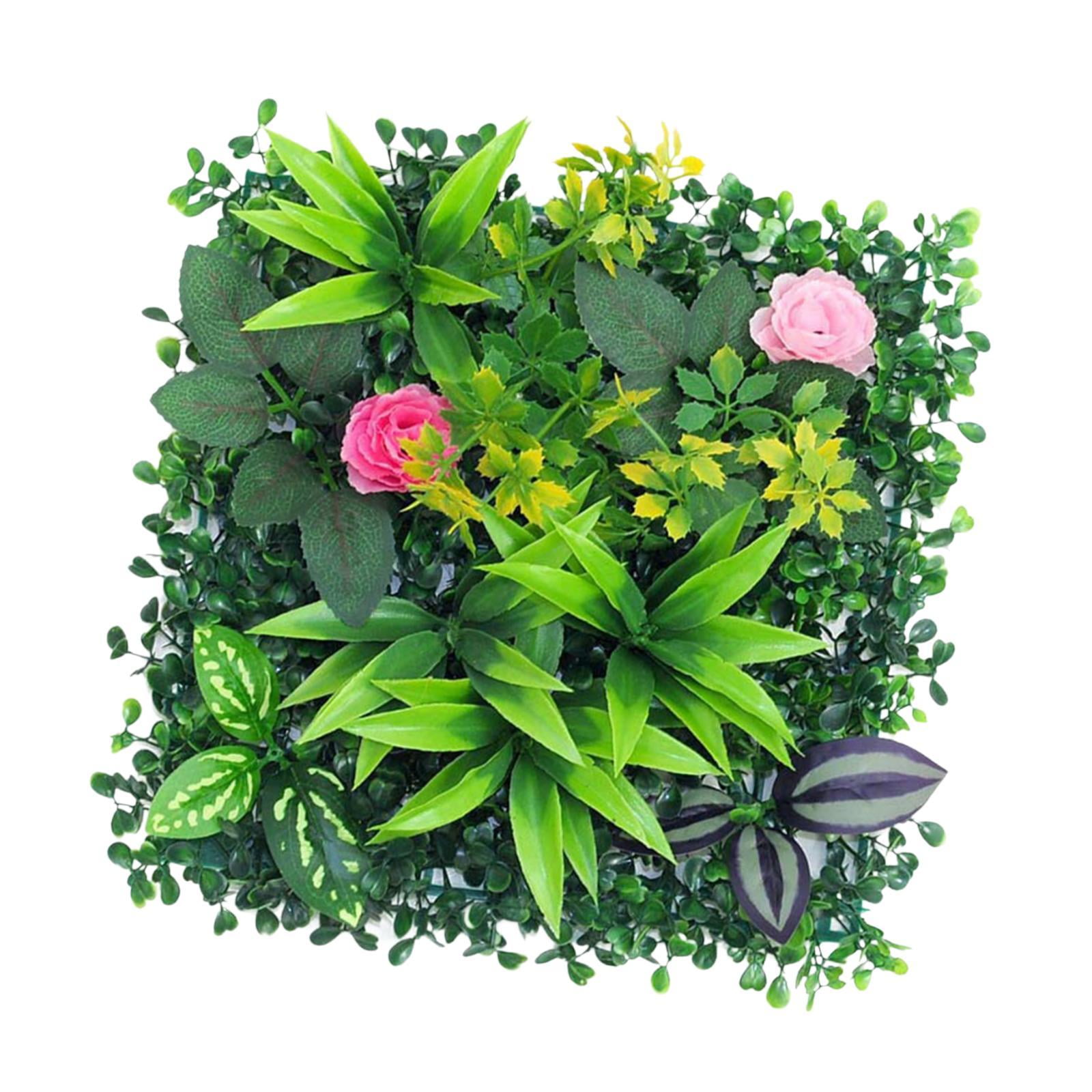 Magideal - Panel De Césped Artificial De 9,8x9,8 Pulgadas, Telón De Fondo De Pared, Decoración De Pared Decorativa Realista Para Fiesta, Boda, Accesorio De Patio Estilo B