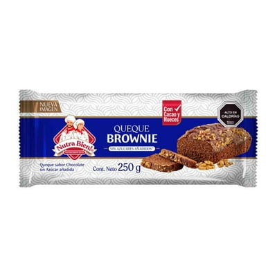 Queque Brownie Sin Azúcar 250 Gr Nutra Bien