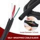 thumbnail image 2 of Manguitos de gestión de cables BuyNeed, trenzados negros, de 1/2 a 12 pies, 2 of 9