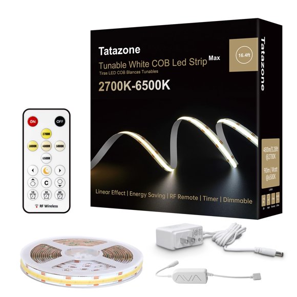 Tira de LED Tatazone Blanco Regulable con Control Remoto RF