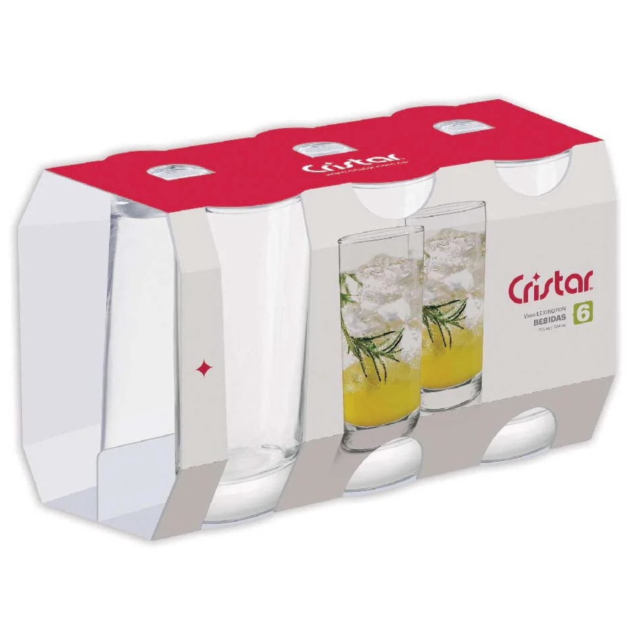 Set 6 Vaso Alto Lexington Vidrio 334 Ml Transparente 1 Un Cristar