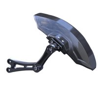 Magideal - Guardabarros Ajustable De Repuesto Para Decoración De Rueda Trasera De Motocicleta De Fibra De Carbono Para Tecnologías Niu, Ajusta Libremente El Ángu , 1Ra Generación 1Ra Generación Negro