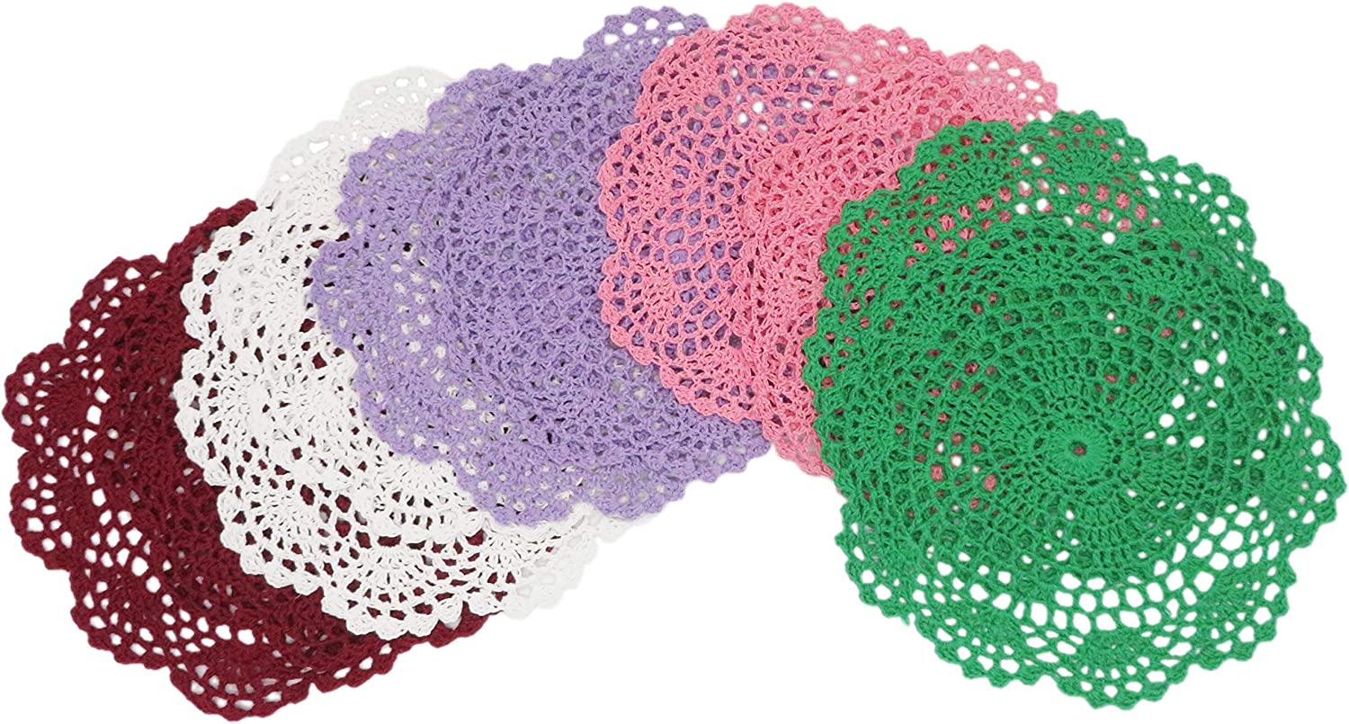 Xmhytop Juego De 10 Posavasos De Algodón Redondos - Tejidos