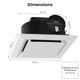 thumbnail image 2 of Ventilador de escape Roodike para baño, montaje en techo, 110 CFM, 26 W, 1.0 Sones, 2 of 8