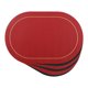 thumbnail image 1 of REGALWOVEN Juego de 6 Manteles Individuales de Cuero Sintético para Decoración de Mesa de Comedor de Cocina, Manteles Resistentes al Calor Lavables, Manteles Individuales Limpiables Negro/Rojo 18*12in, 1 of 7