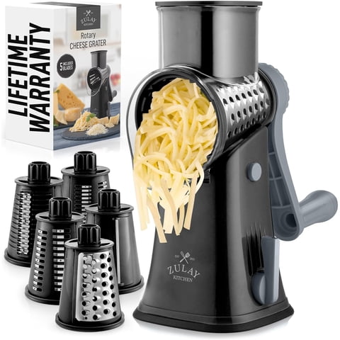 Rallador Rotativo De Queso Zulay Kitchen, Triturador De Queso De 5 Cuchillas