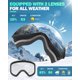 thumbnail image 2 of Gafas de esquí Snowalva sin marco con 2 lentes de esquí con imanes UV400, 2 of 3