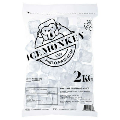 Hielo Cubo Bolsa 2 Kg Ice Monkey