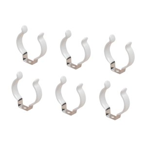 Ioensy - 6X T12 Clips Soporte Abrazaderas De Tubo Fácil De Instalar Accesorios De Montaje Acero Y Pvc