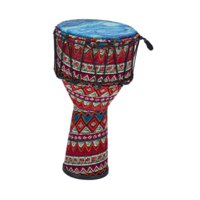 Magideal - Tambor Africano Djembe Portátil Montessori De 8 Pulgadas, Instrumento De Percusión Con Sonido Ajustable Para Regalos De Cumpleaños Para Niños, Niñas Y Rojo