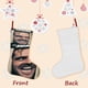 thumbnail image 3 of El Resplandor Tema: Calcetines de Navidad, fino lino blanco para colgar en escaleras y chimenea, decoración navideña para el hogar, regalo de Navidad.54cm×38cm, 3 of 5