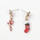 thumbnail image 3 of 1 Par De Pendientes De Estilo Navideño, Pendientes Creativos De Calcetines De Muleta, Decoraciones Navideñas, Pendientes De Mujer, 3 of 4