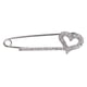thumbnail image 1 of perno de seguridad de cristal bufanda pinza de clip de clip de la solapa pin corazón de plata, 1 of 5