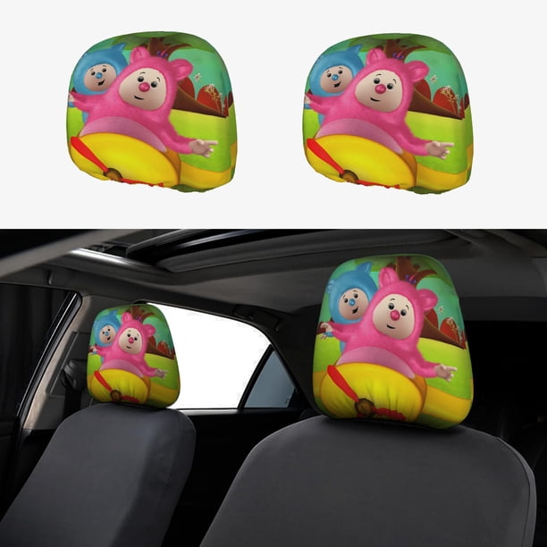 Billy Bam Bam Funda Protectora Universal para Reposacabezas de Coche, Funda Elástica para Reposacabezas de Asiento de Auto, Funda de Tela Antipolvo, Accesorios de Interior 2 Piezas