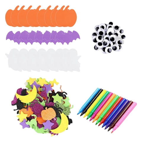 Bothyi - 24X Kit De Manualidades De Calabaza De Espuma Pegatinas De Espuma De Calabaza Decoración De Fiesta Halloween