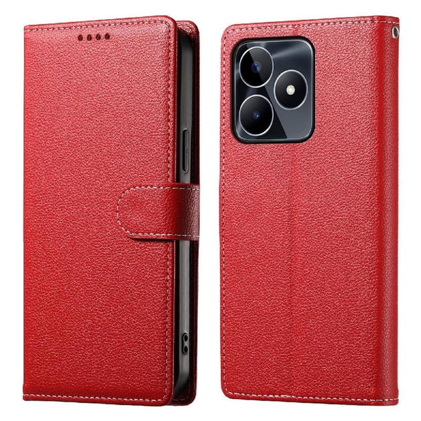 Funda para FOXDOCK Realme C53– Cuero Premium, 3 ranuras para tarjetas, Protección contra impactos