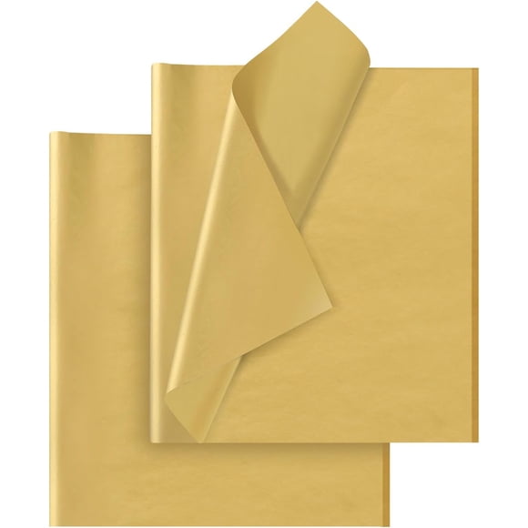 Papel de seda Hlonon 35 cm x 50 cm dorado 30 hojas