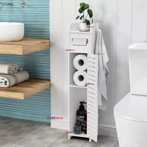Line - Mueble Estante Esquinero Organizador De Baño Blanco