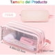 thumbnail image 2 of Bolsa De Lápiz, Gran Capacidad, Bolsa De Pluma De Malla Transparente, Bolsa De Papelería Portátil, Trabajo De Oficina Y Escuela, Uso Multifuncional, 2 of 6