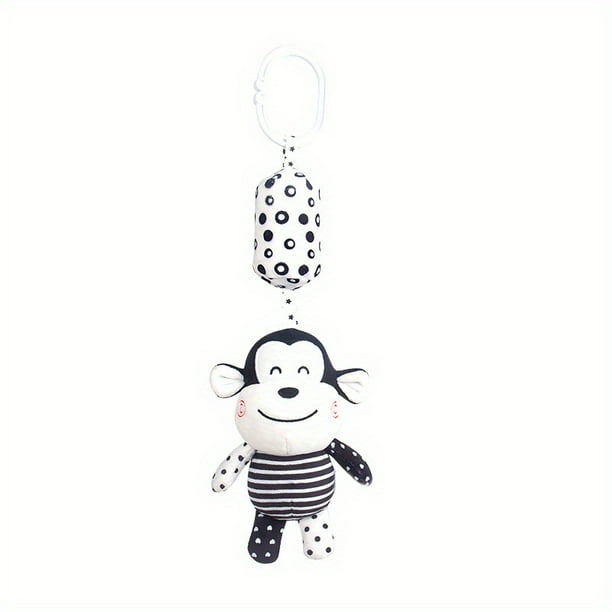 Newborn Visual Training Black And White Rattle Baby Toys, 0-1 Years Old Bed Bell Early Education Baby Toys Baby Toys 0-1 Years Old Soothing Dolls Baby Bedside Bell Car Rattle Stroller Pendant Baby Soo