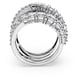 thumbnail image 4 of Anillo Swarovski Hyperbola con cortes mixtos en cristal transparente, 4 of 6