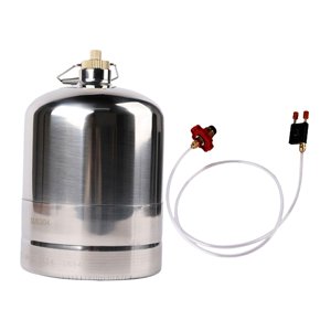 Ioensy - Botella De Gas De Acero Inoxidable Inflable Vacía Recargable Para Senderismo Pesca