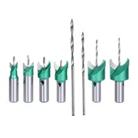 Magideal - 6 Uds Broca Enrutadora De Madera Brocas De Cuentas Y 2 Brocas Centrales Herramienta De Mano Brocas De Carpintero Duraderas Herramienta Esférica Para C