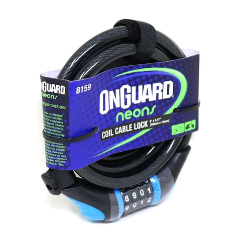 On Guard - Candado Onguard Clave Espiral Ns 180Cmx12Mm Azul