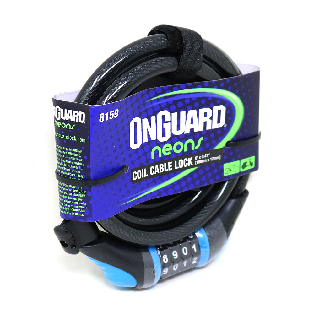 On Guard - Candado Onguard Clave Espiral Ns 180Cmx12Mm Azul