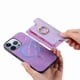thumbnail image 3 of Funda Magnética Para Iphone 15 Pro Con Billetera Y Anillo Protector Resistente Morado, 3 of 6