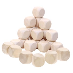 Magideal - 25 Dados De Madera En , Bloques Cuadrados, Proyectos De Bricolaje, Juguete Educativo, Cubo De Madera Sin Terminar Con Esquinas Redondeadas Para