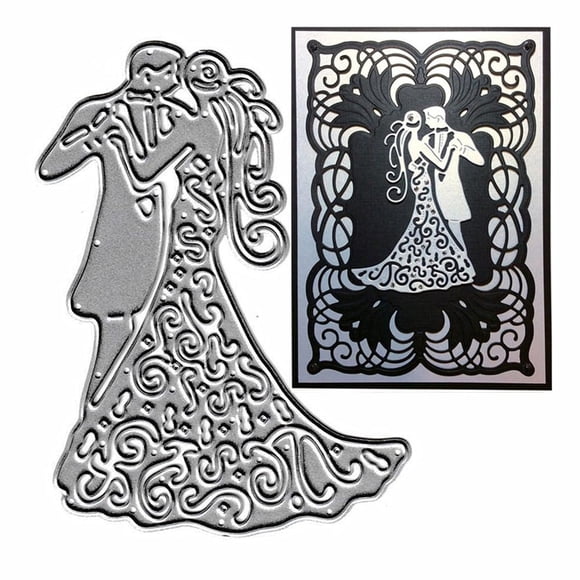 Plantillas de metal Cutting Dies HGSALK para novios, novios y novias