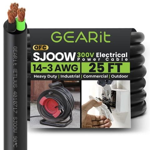 Cable De Alimentación Gearit 14 Awg 3 Conductores 7.5 M 300 V
