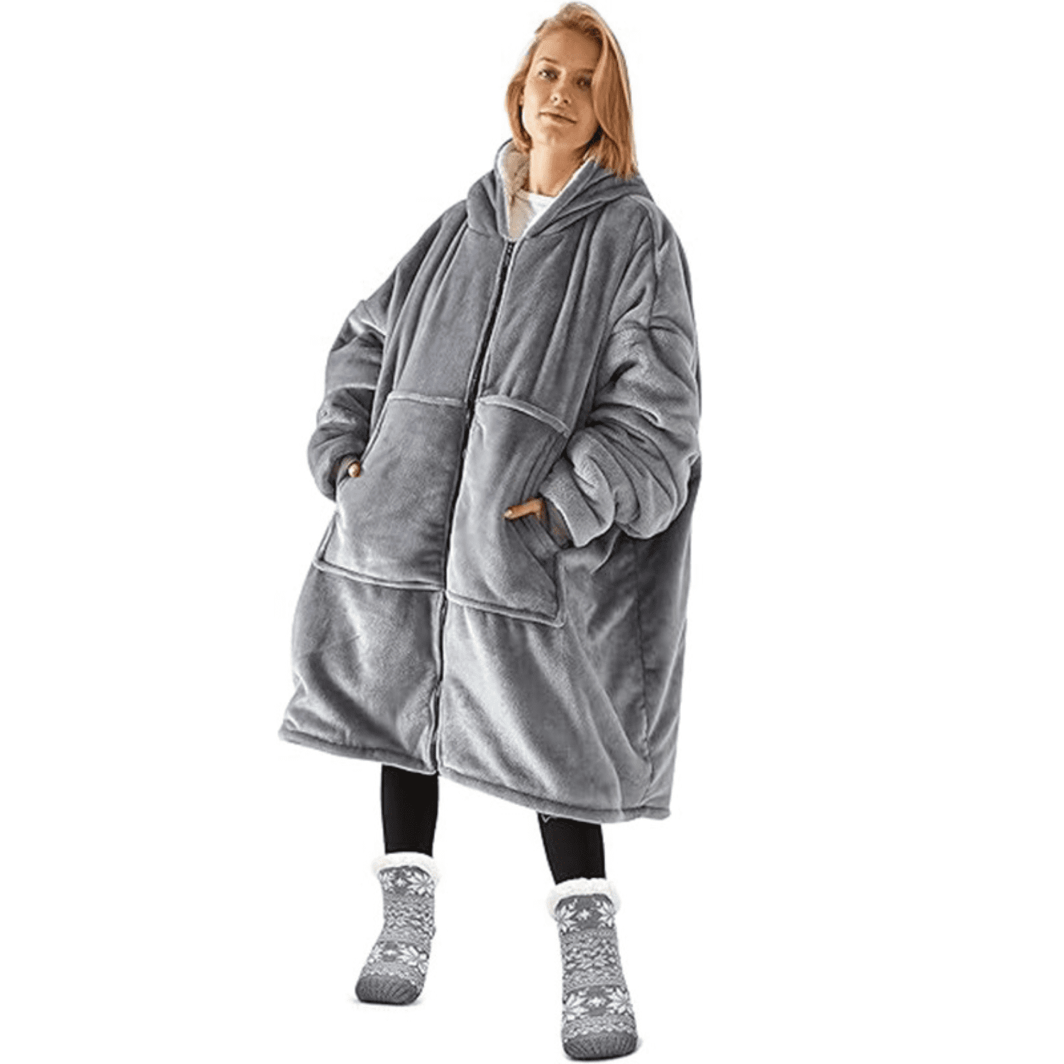 Genérico - Polerón Manta Gigante Con Cierre | Chiporro Extra Cálido