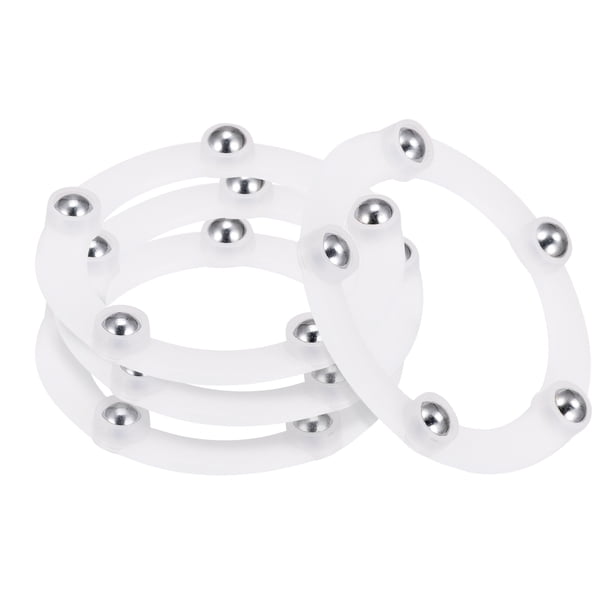 Uxcell 2" Soporte Giratorio con Bola de Acero Lazy Susan 0.23x1.56" Blanco 4Pcs