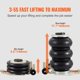 thumbnail image 3 of Air Jack VEVOR 3T/6600 libras, conector de airbag triple, 450 mm, 3 of 9