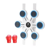 Magideal - Máquina De Boxeo Musical Con Guantes, Objetivo De Boxeo Electrónico, Objetivo De Pared Rítmico, Entrenador De Boxeo Inteligente Iluminado Para Fitness Con Guantes De Adultos